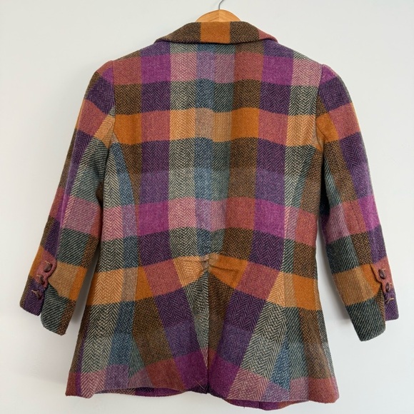 Cabi Multi color plaid blazer wool blend Size: 0 - Picture 2 of 6